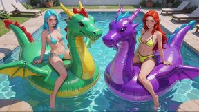 Inflatables Stories #17: Poolside Dragon Breath and Barefoot Tease