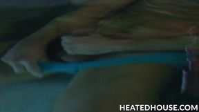 Jordan Starr jerks off his cock while Luca del Rey caught him