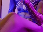 Smooth BLOWJOB in ZENTAI | Glass DILDO & COSPLAY | Charlie Moon