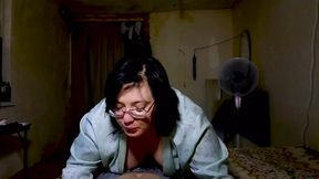 Filled Pussy with Cum for Young MILF