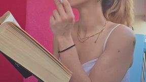 Smoking a Cigarette and Reading a Book in Peace
