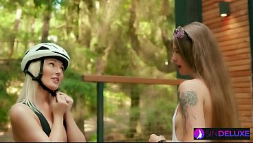 Our Pussies are Wet &amp_ Sweaty from all that Bike Riding! Lovita Fate &amp_ Olivia Sparkle for SinDeLuxe