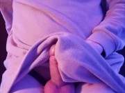 Edging and pleasng myself till cum on legs