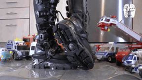 Toy car crush festival floor view