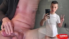 Homemade selfie and juicy creamy cum