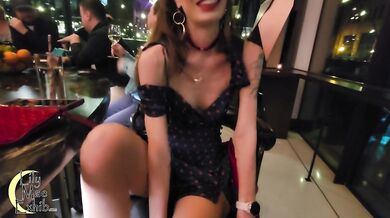 So embarrassed when husband had me remove my panties and show my pussy in a busy bar!