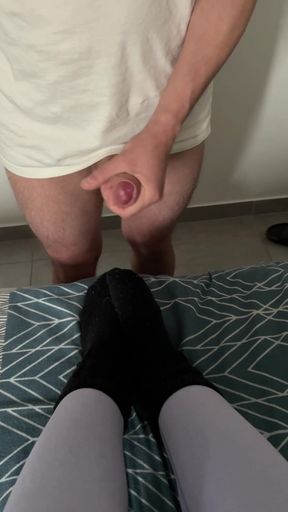 After the Sport... My Black Slouch Socks Caught His Attention