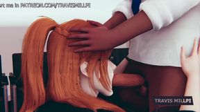 Office Seduction with Busty Redhead Secretary After Hours Punishment