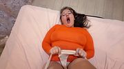 NERDY GIRL FROM TINDER is very shy because I filmed how I fucked her fat pussy