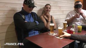 Young Brunette Slut Get Slapped While Sucking Cock