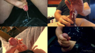 Mastürbasyon, boşalma, mastürbe etme, penisler, sünnetsiz penis, sünnetsiz – sünnetsiz amatör İngiliz eşcinsel fahişelerin anüs yalama
