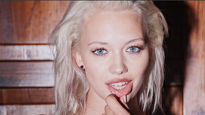 Perfect blonde teen posing in lingerie so all natural hot girl enjoyed posing