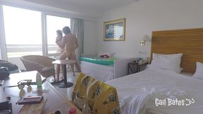 stepsister caught naked fucked on balcony and creampied in public