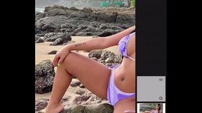 Desenhar uma mulher gostosa de biqu&iacute_ni na praia e bater punheta em off