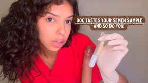 Hot Doctor Tastes Your Sample and So Do You! Feat Aria Nicole 1080p - Medical Fetish, Medical Clinic, CEI, Nurse Play, Flirty Doctor, Male Patient, POV Medfet, Med Exam, Handjob