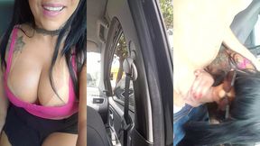 pamela ferrary mamando o uber