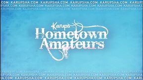 Alexa Raye rubbing her clit on black couch