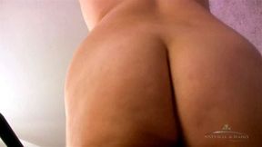 Brunette cutie Ami strips while working out and spreads her hairy holes wide open