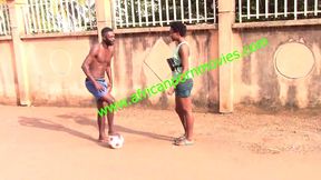 the football party in cameroon, a football player publicly fucks a spectator because of his beautiful games, beautiful body and fat. a hot anal fuck without a condom