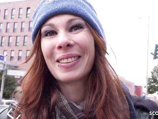 GERMAN SCOUT - ROUGH ANAL SEX FOR SLENDER GINGER TEEN LANA AT PICKUP CASTING IN BERLIN