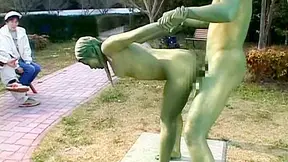 Public Statue Defiled in Wild Outdoor Fuck Session – Scene 7