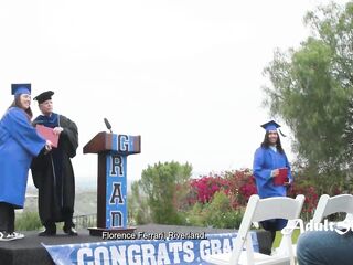 Breasty Black Begins A WILD Trio At Graduation Party - Lily Starfire, Scotty P, Alona Bloom