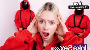 Brazilian Lola gets her bootylicious caboose drilled rigid for disobeying her boss's warnings in a rough parody of Squid Game - the greatest Brazilian XXX sex action!