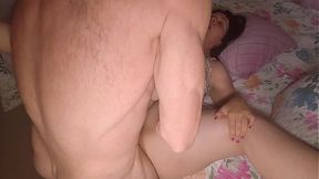 Brunette MILF takes multiple creampies in her big hairy pussy