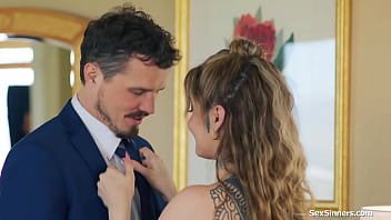 Wife cheats under blindfold hubbys nose