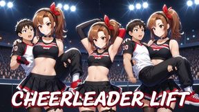 Cheerleader Lift & Carry: Aerial Toss Mid Air Grind Locker Room Wall Standing Fuck