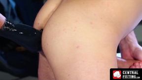 CentralFisting.com - Kinky office stud enjoys a deep, tight ass fist fucking