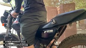 Man attaches Rocketman sex toy to motorbike and has an orgasm that makes him shake. Sponsored by Rocketmantoy.store