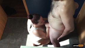 Husband and Wife Multi-Angle Blowjob - Missy Sucking Thick Uncut Cock