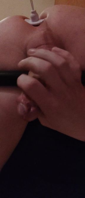 Cum with estim plug