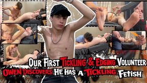 Our First Tickling & Edging Volunteer - Owen Discovers He Has a Tickling Fetish