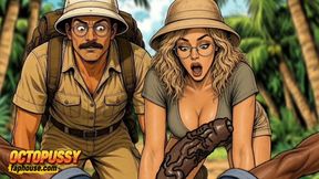 Extreme Blowjob and Fucking in the Jungle, White Wife and BBC