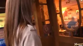 Sizzling Exhibitionist Asian Babe Gets Wildly Fucked In Restaurant Kitchen.