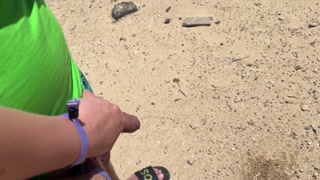 Stranger girl helping to pee guy at the public beach compilation