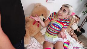 Colorful and cute Cameron Minx gets her petite body stressed to the limit