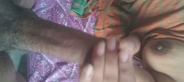 Desi Indian Assamese Bhabi Blowjob and Handjob with Devar Big Black Dick
