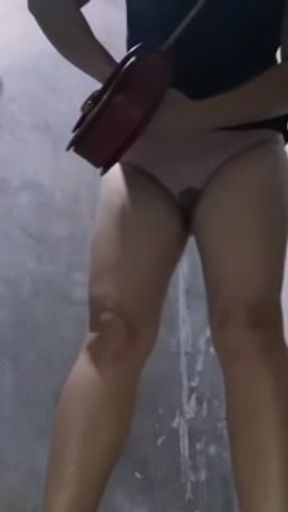 Thai girl peeing