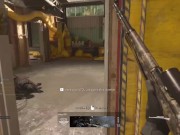 stepbrother gets his dick sucked after beating stepsister in a Call of Duty game