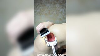 HKJFANS Intense Deep Sex Toy into XO Speculum Anal Gape  Prolapse by Hotkinkyjo