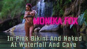 Pink Bikini Babe Gets Naked at Waterfall and Cave