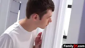 Stepdad Caught Me Jerking Off — Now Were Fucking Hard in the Shower – 18+