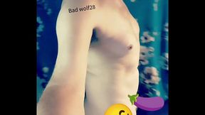 Blonde man green eyes and bearded in his Fetish and hot handjob - bad wolf28