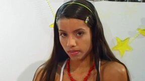 ”Latin teen masturbates in solo session”