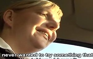 Petra sucks cock in public for cash