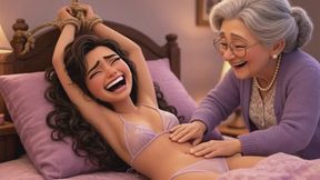 Elderly Woman Tickle Girlfriend Until She Can’t Stop Laughing