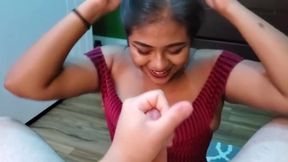 RAI IS BACK -Busty Indian teen 18+ gives sloppy deepthroat